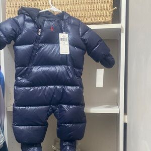NWT Ralph Lauren Dark Blue Infant Snowsuit